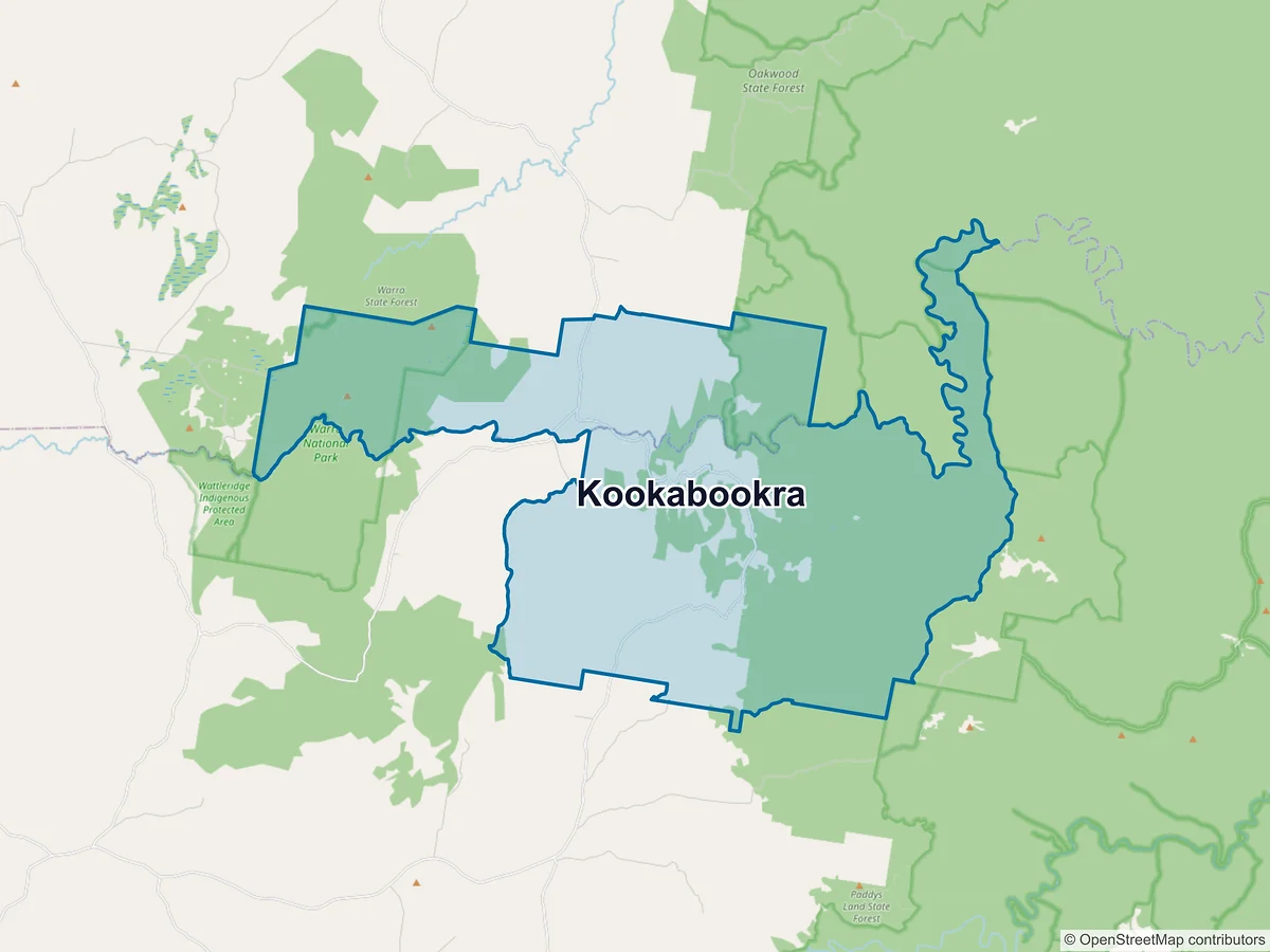 Map of Kookabookra, NSW, Australia