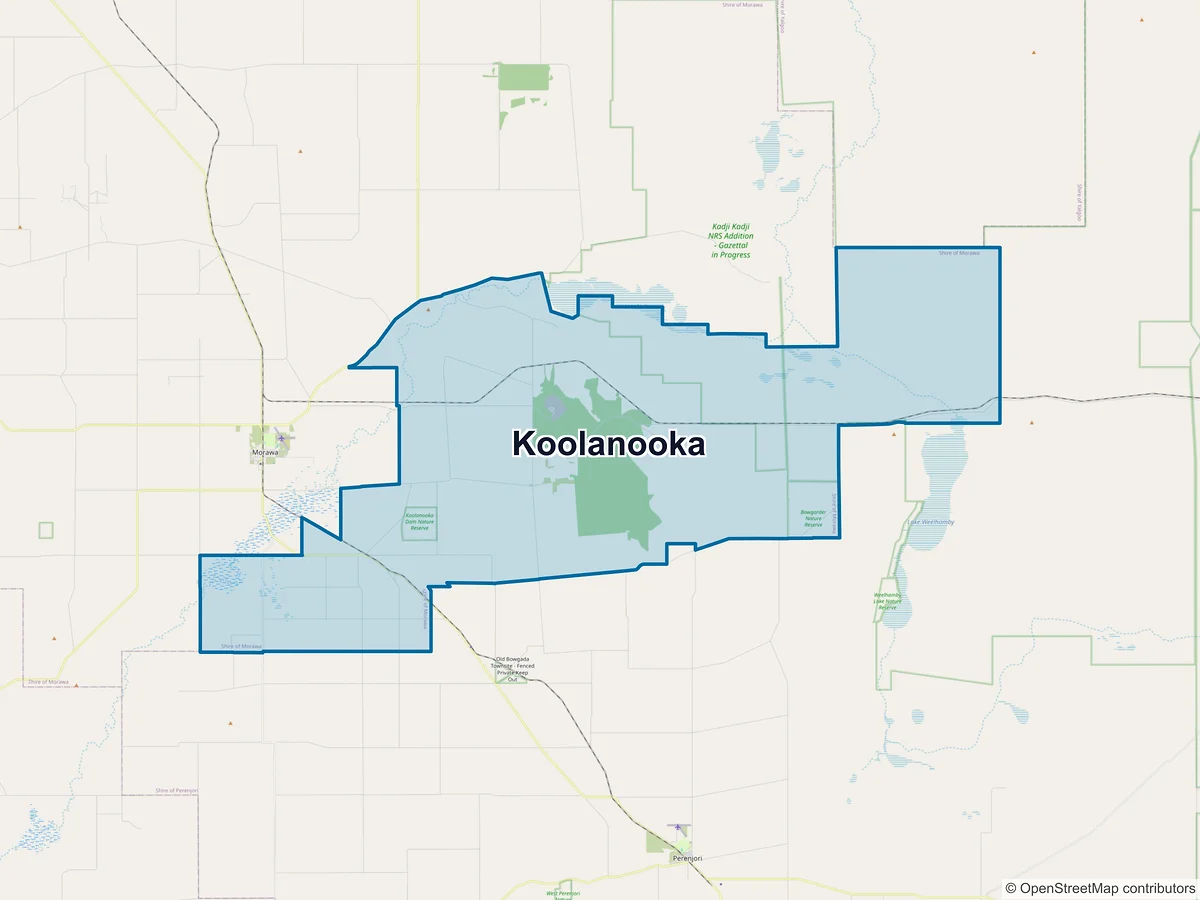 Map of Koolanooka, WA, Australia