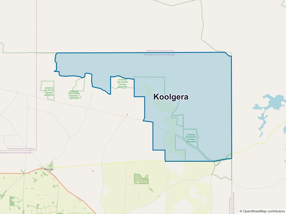 Map of Koolgera, SA, Australia