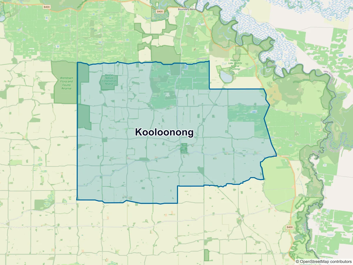 Map of Kooloonong, VIC, Australia