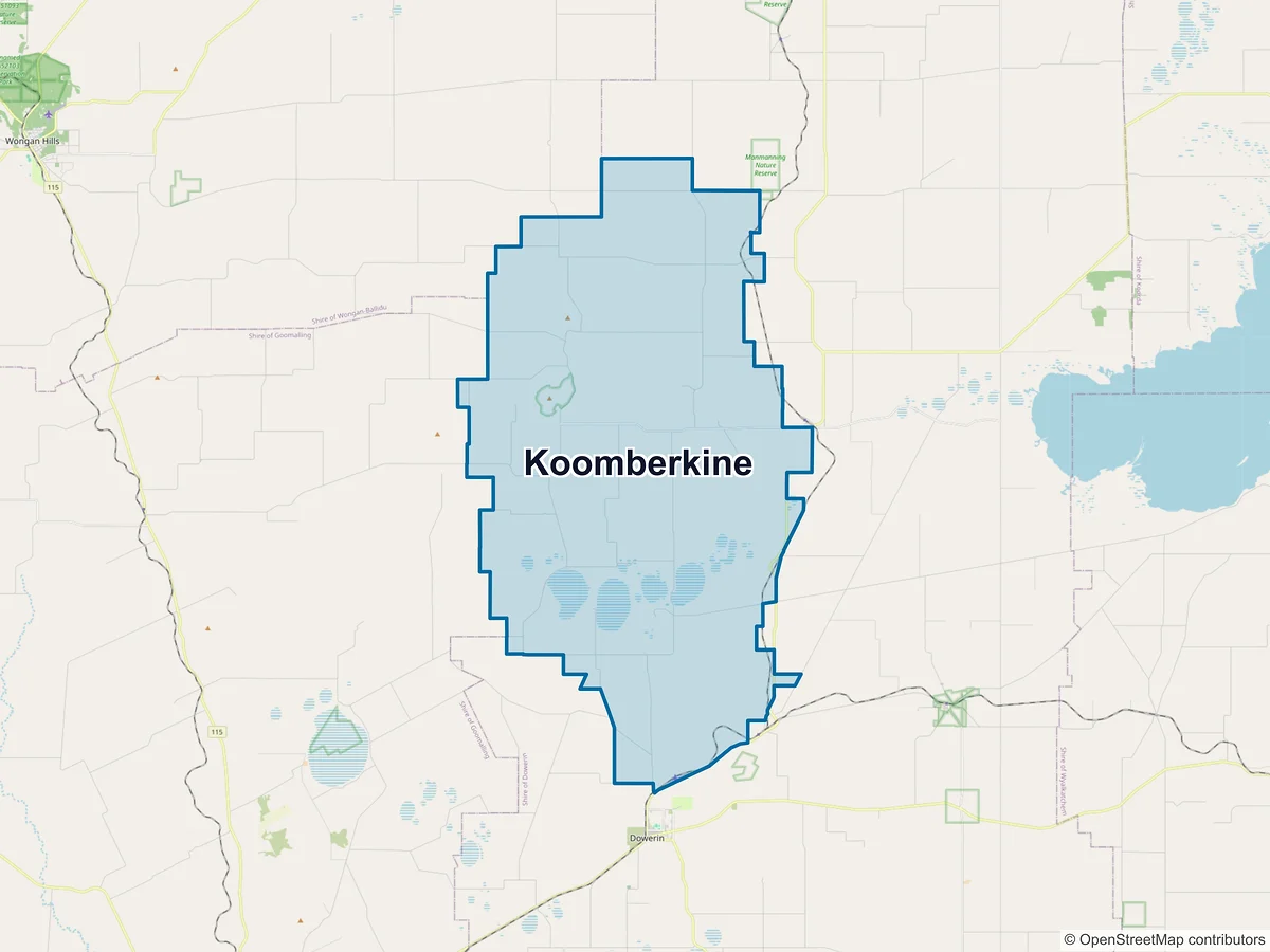 Map of Koomberkine, WA, Australia