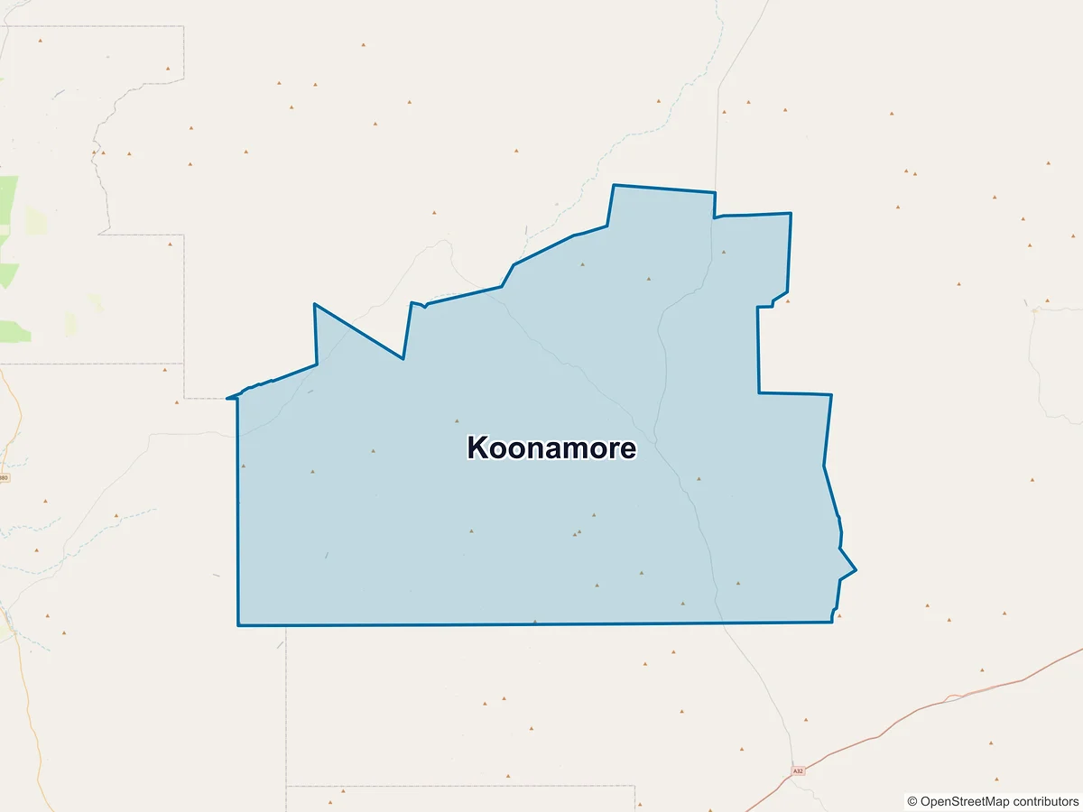 Map of Koonamore, SA, Australia