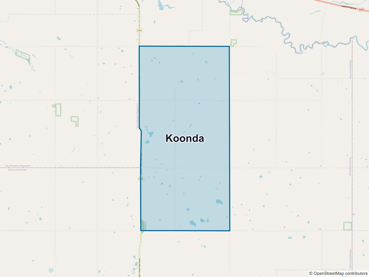 Map of Koonda, VIC, Australia
