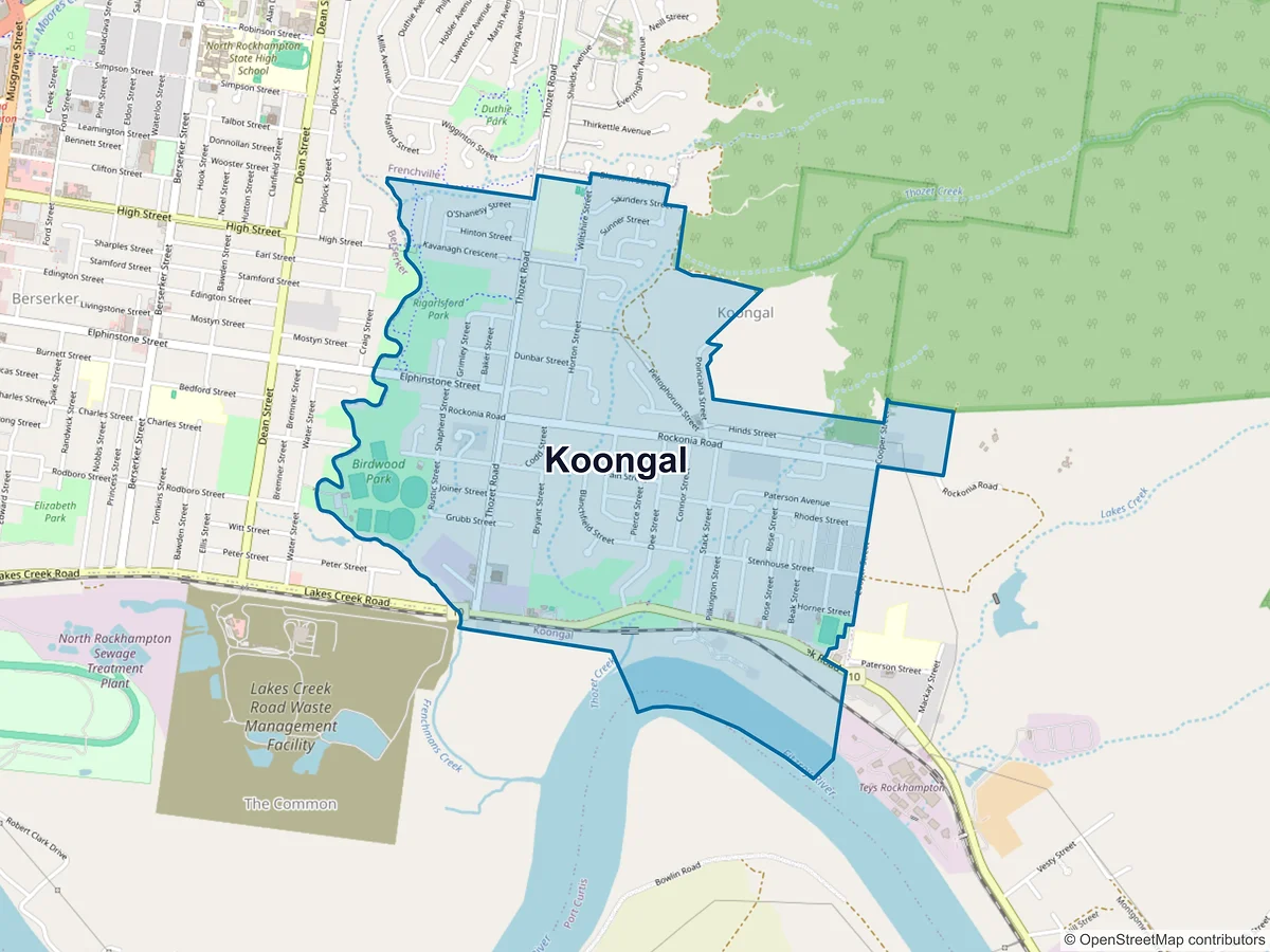 Map of Koongal, QLD, Australia