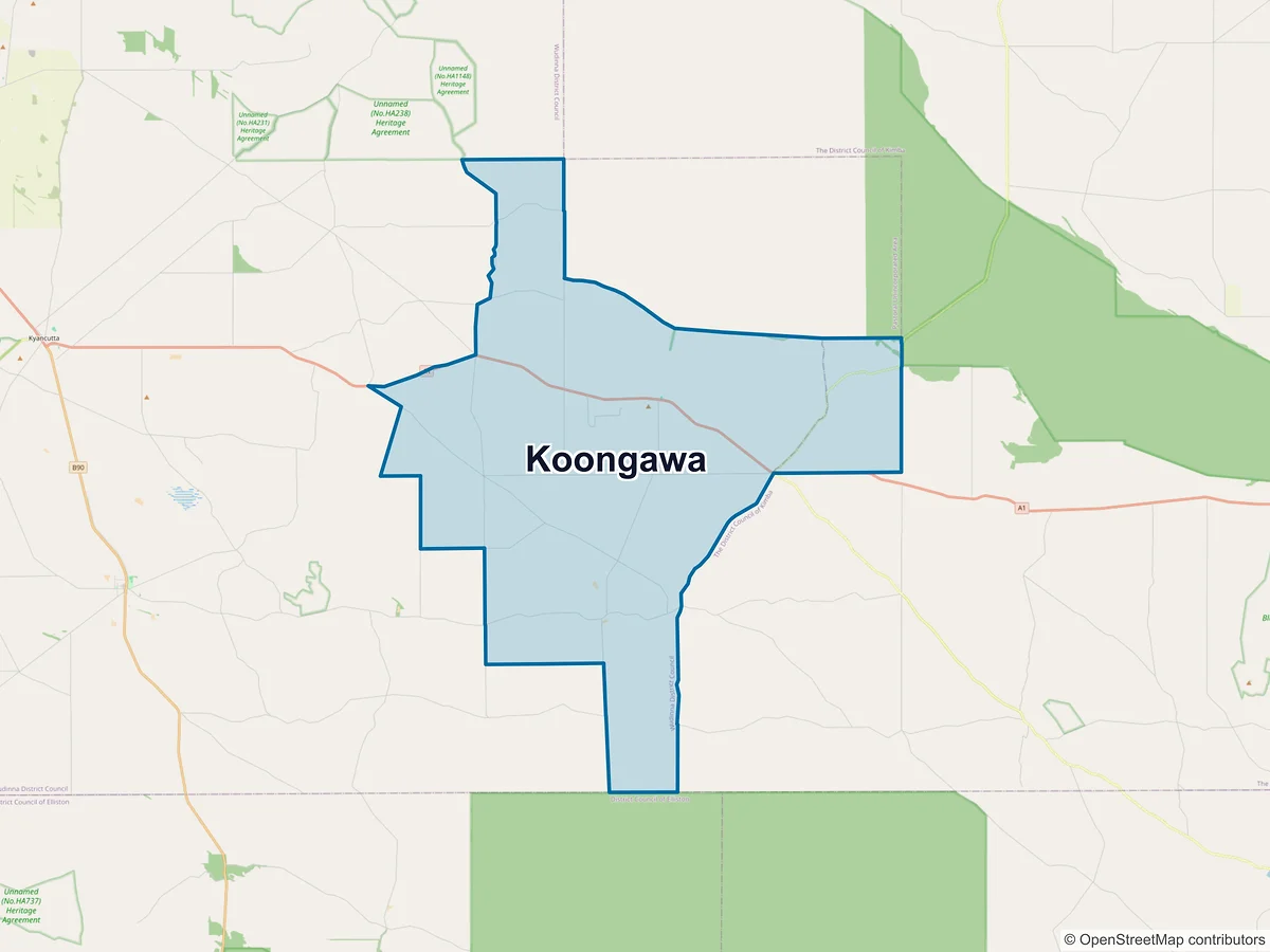 Map of Koongawa, SA, Australia
