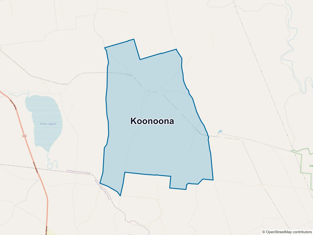 Map of Koonoona, SA, Australia
