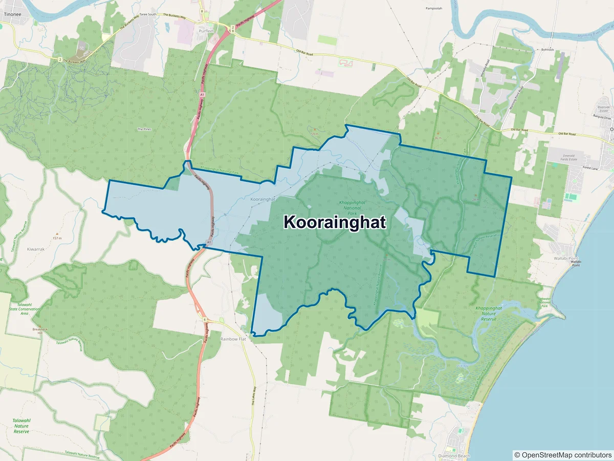 Map of Koorainghat, NSW, Australia