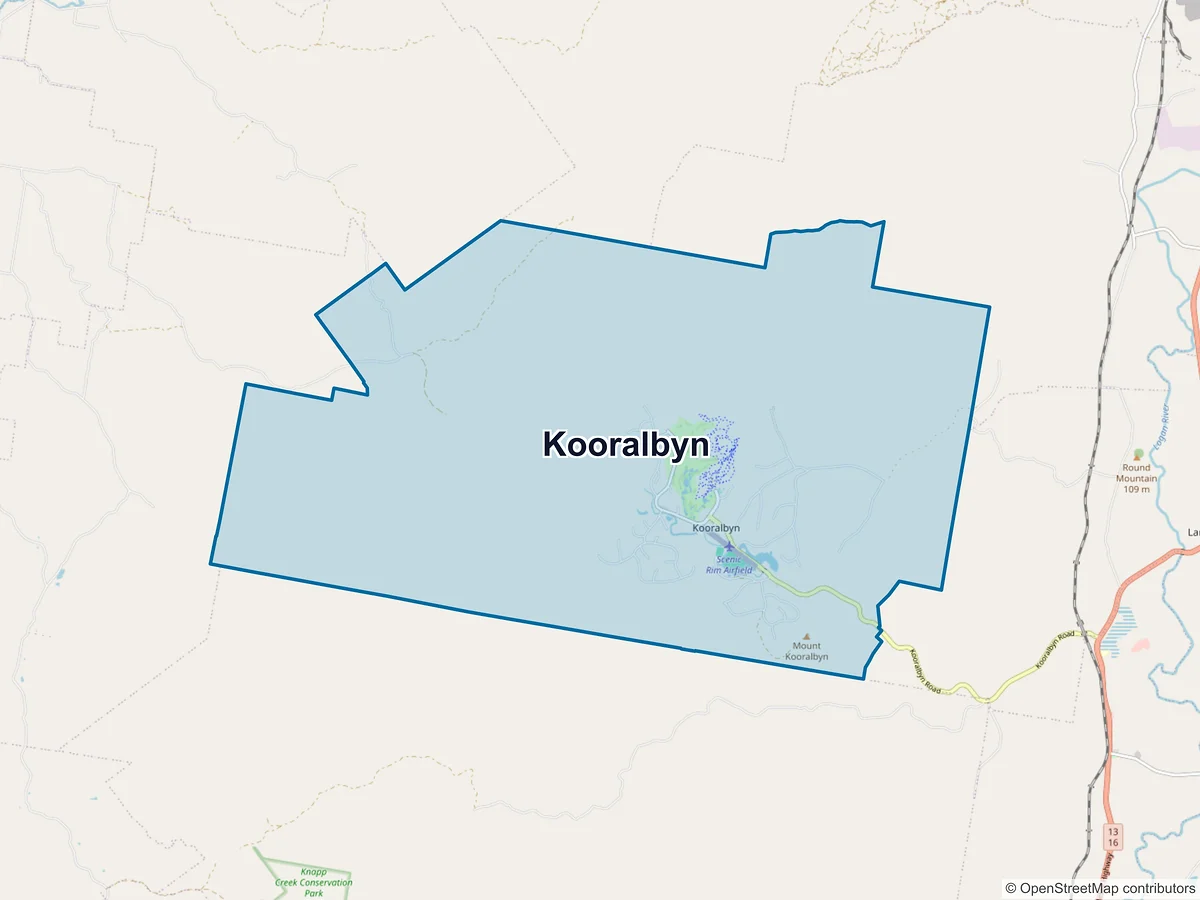 Map of Kooralbyn, QLD, Australia