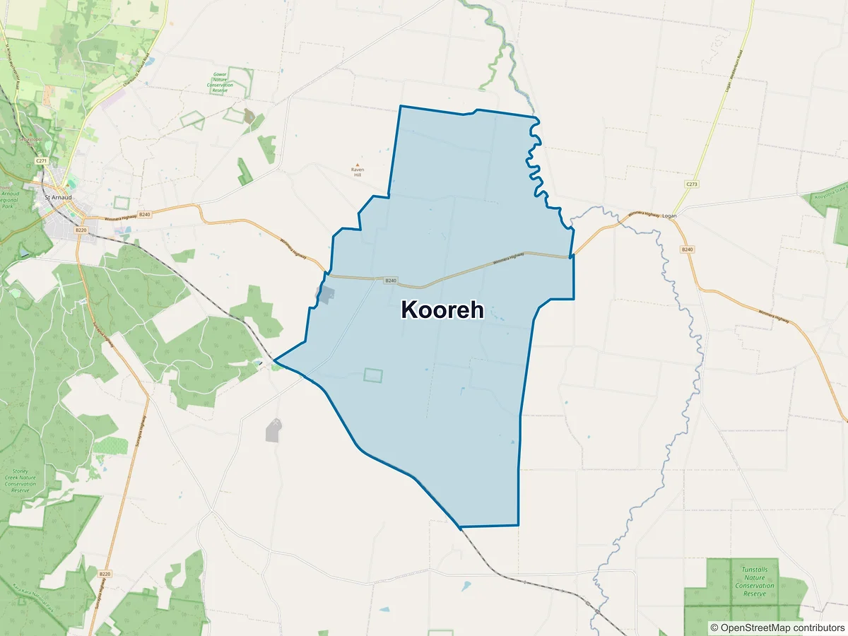Map of Kooreh, VIC, Australia
