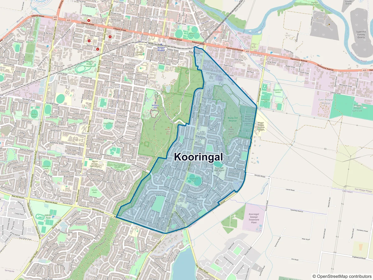 Map of Kooringal, NSW, Australia