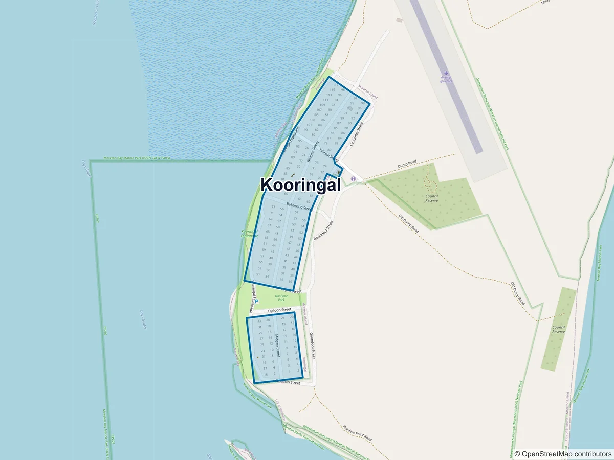 Map of Kooringal, QLD, Australia