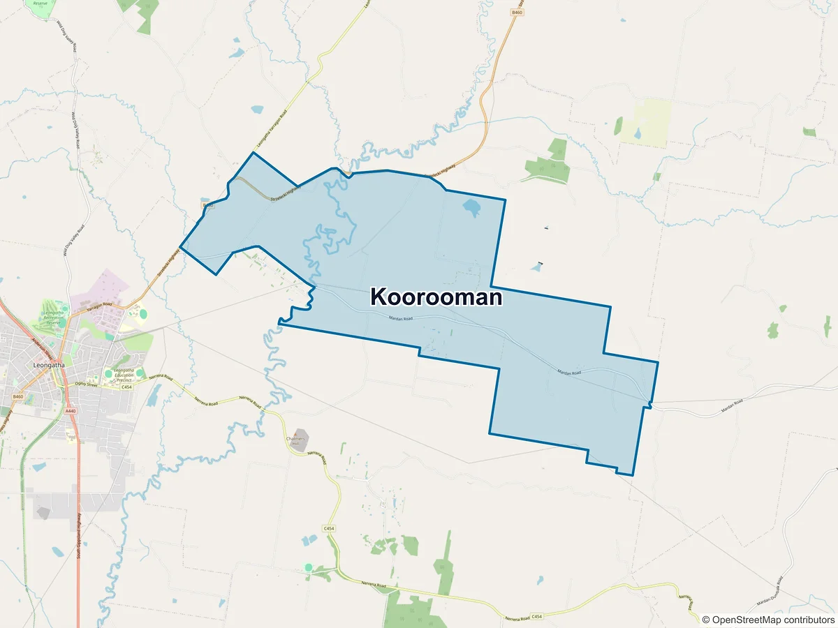 Map of Koorooman, VIC, Australia