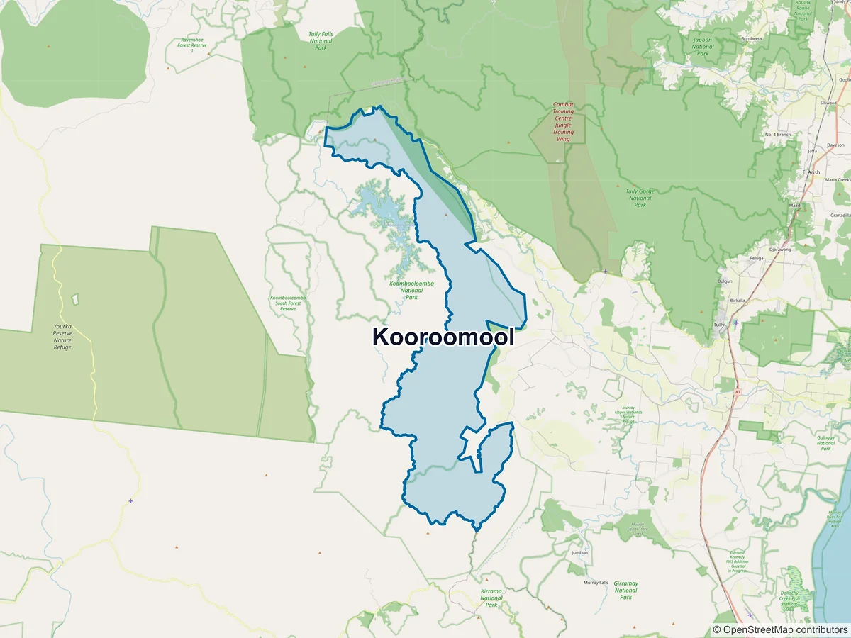 Map of Kooroomool, QLD, Australia