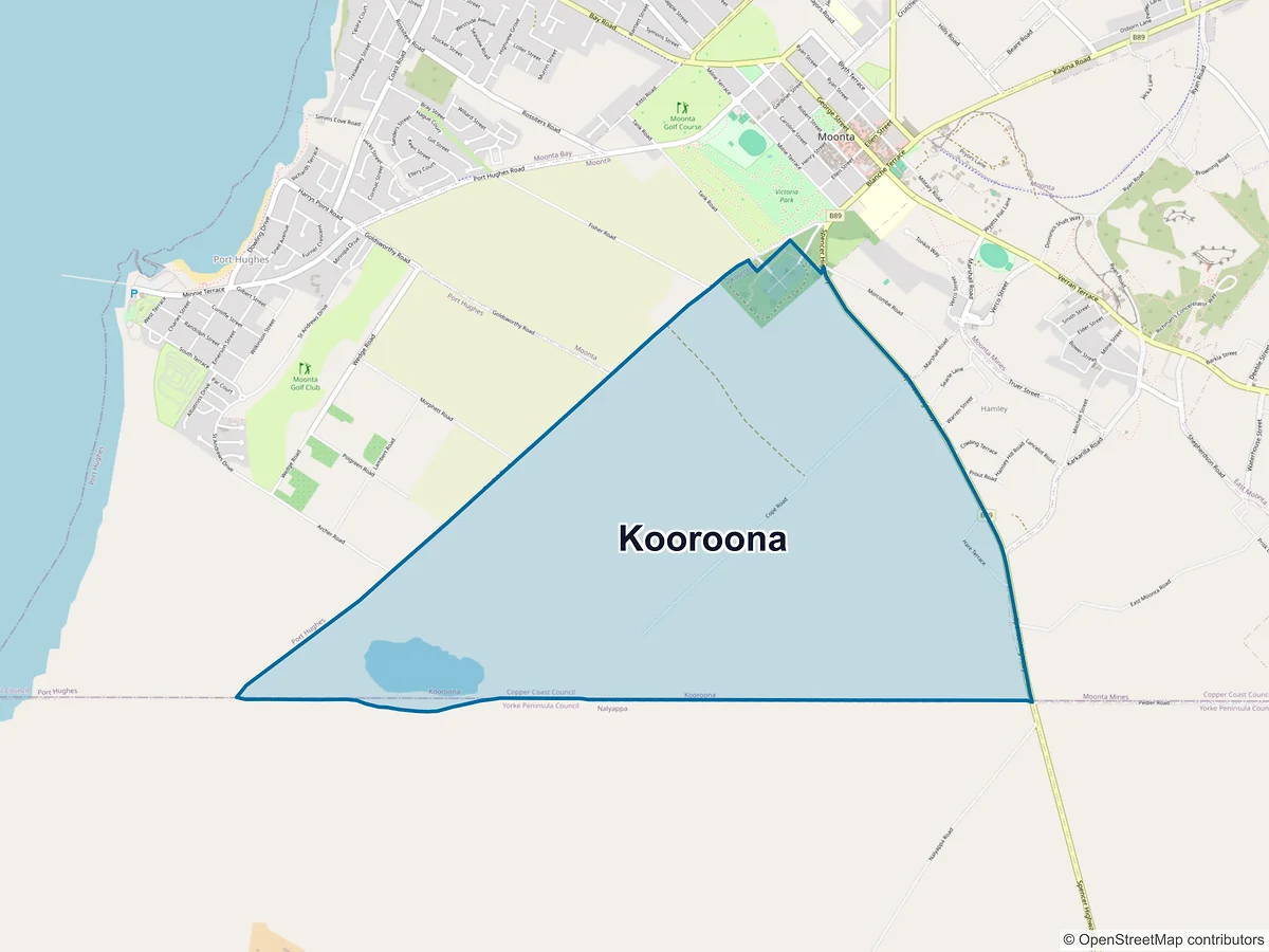 Map of Kooroona, SA, Australia