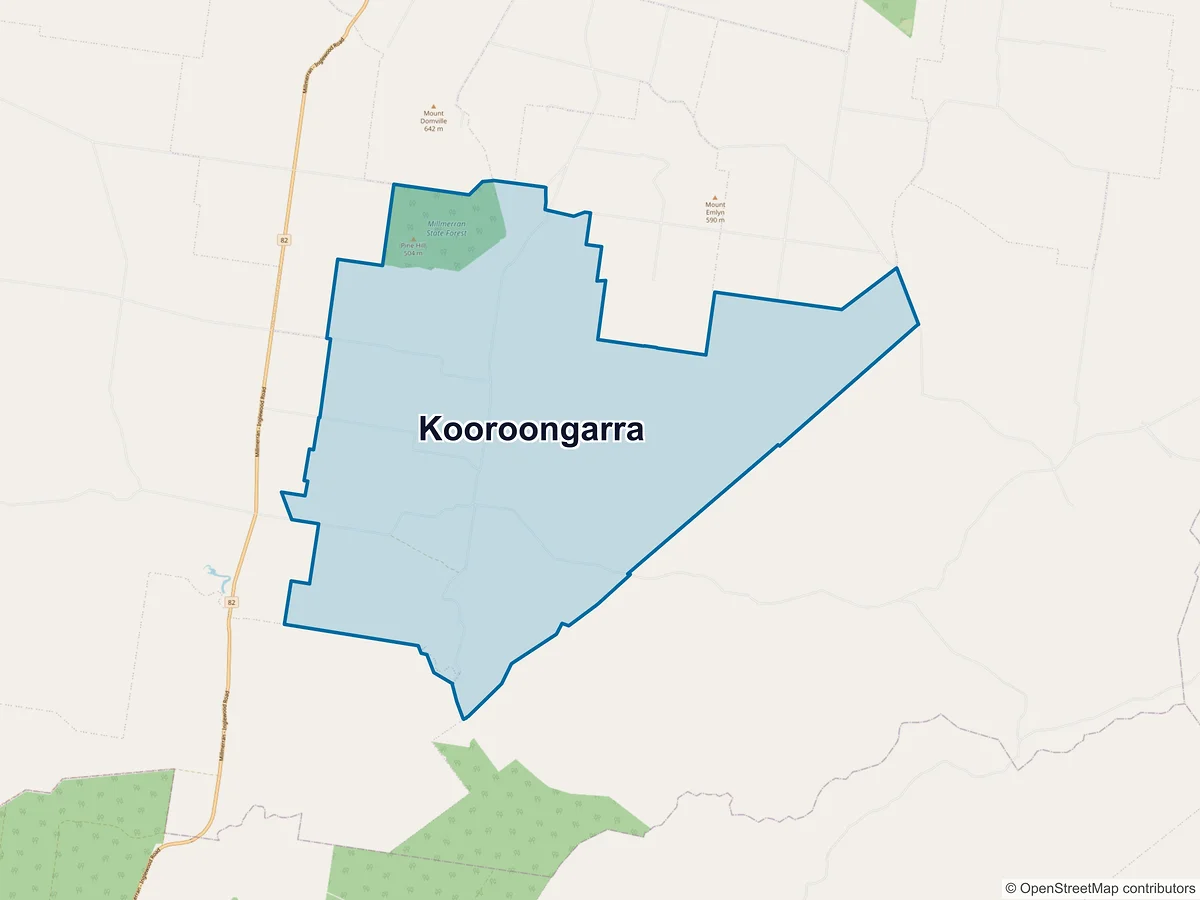 Map of Kooroongarra, QLD, Australia