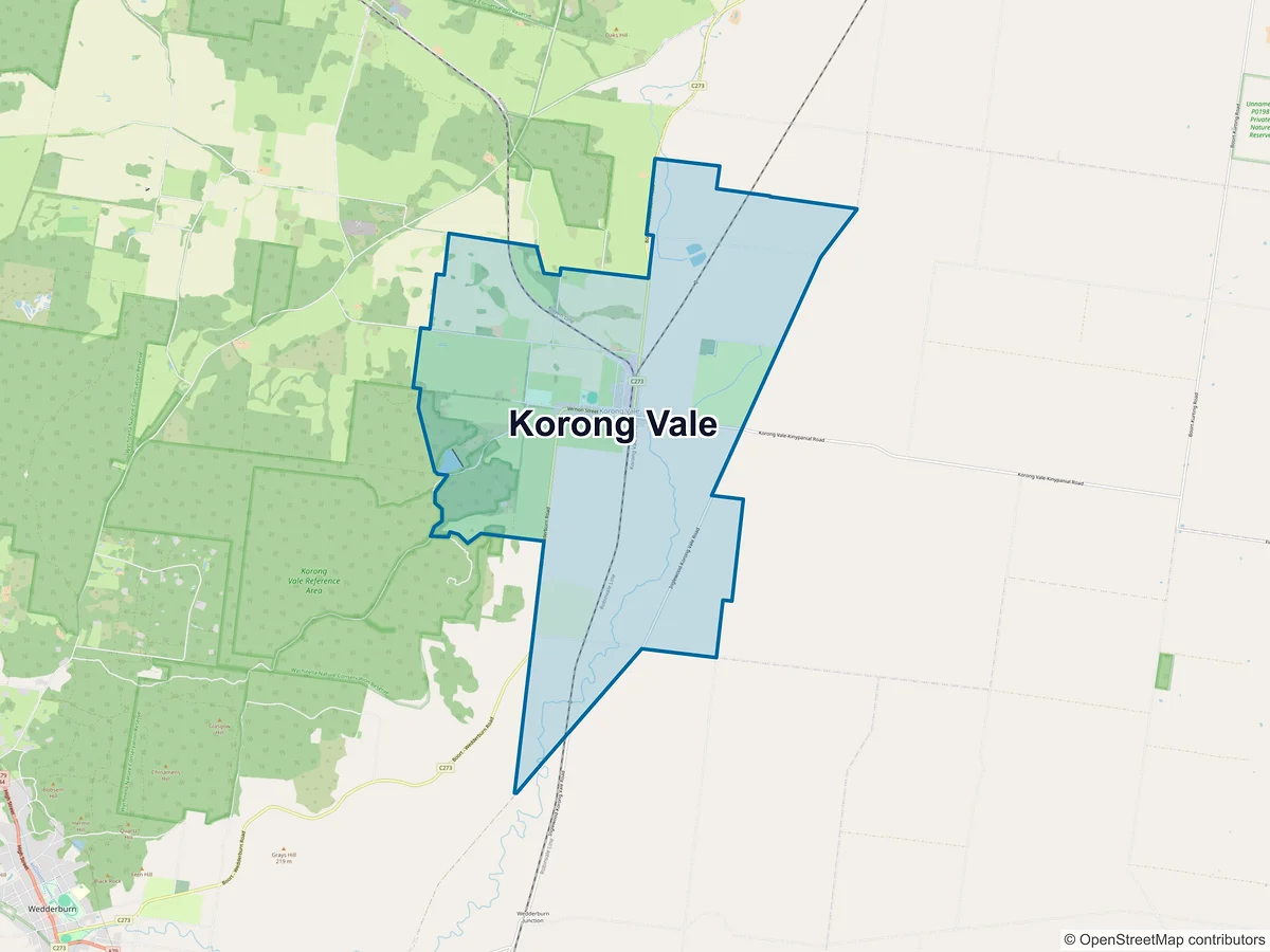 Map of Korong Vale, VIC, Australia