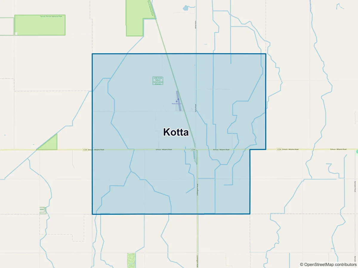 Map of Kotta, VIC, Australia