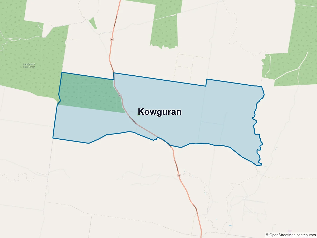 Map of Kowguran, QLD, Australia