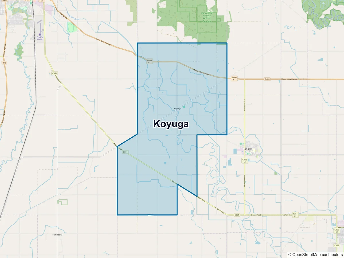 Map of Koyuga, VIC, Australia