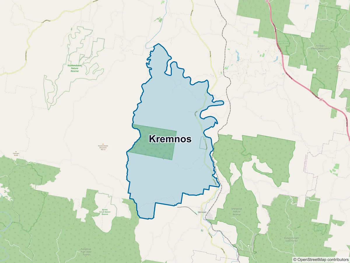 Map of Kremnos, NSW, Australia