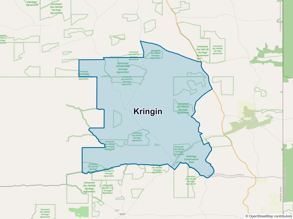 Map of Kringin, SA, Australia