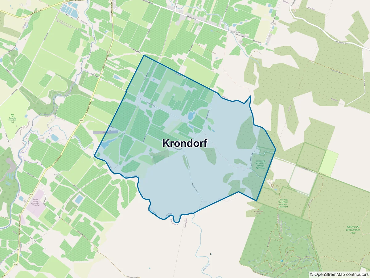 Map of Krondorf, SA, Australia
