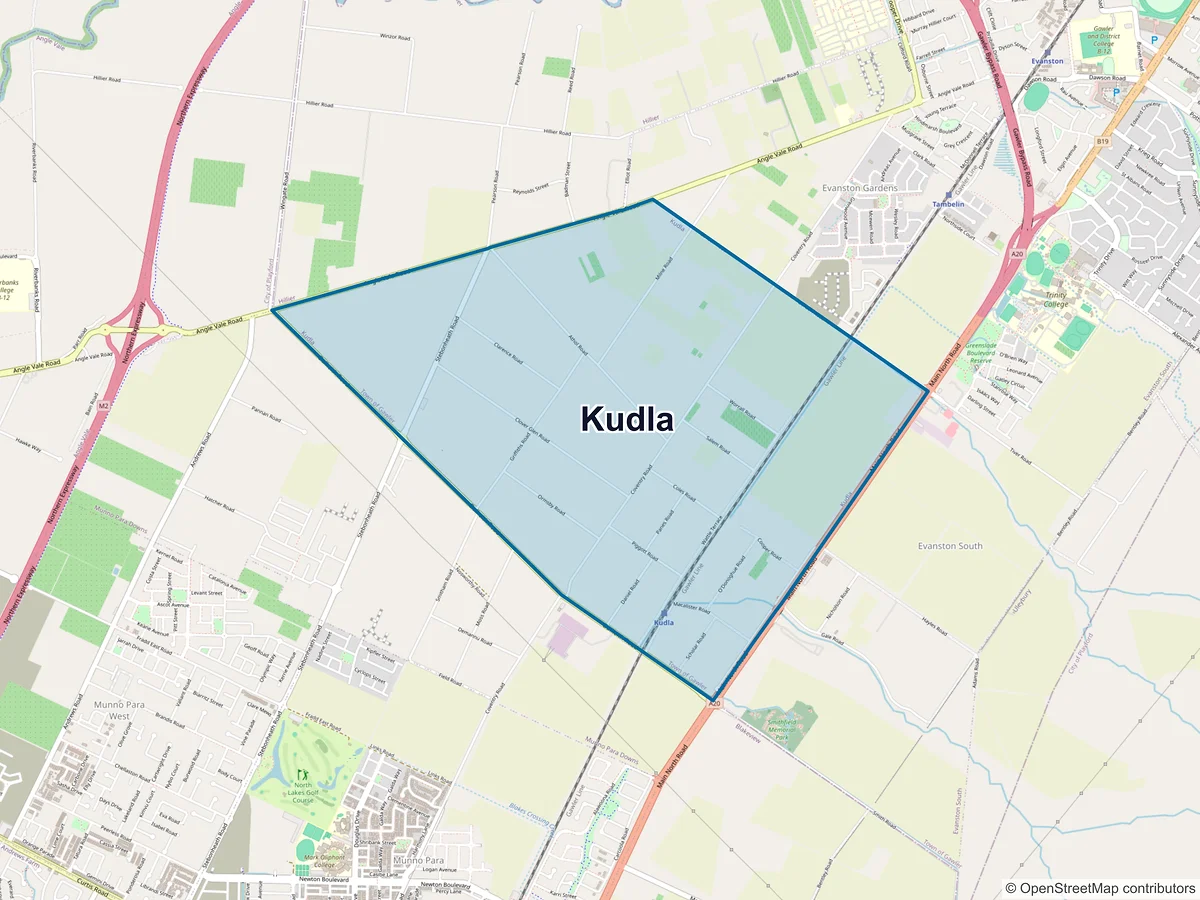 Map of Kudla, SA, Australia