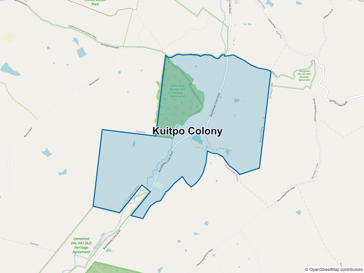 Map of Kuitpo Colony, SA, Australia
