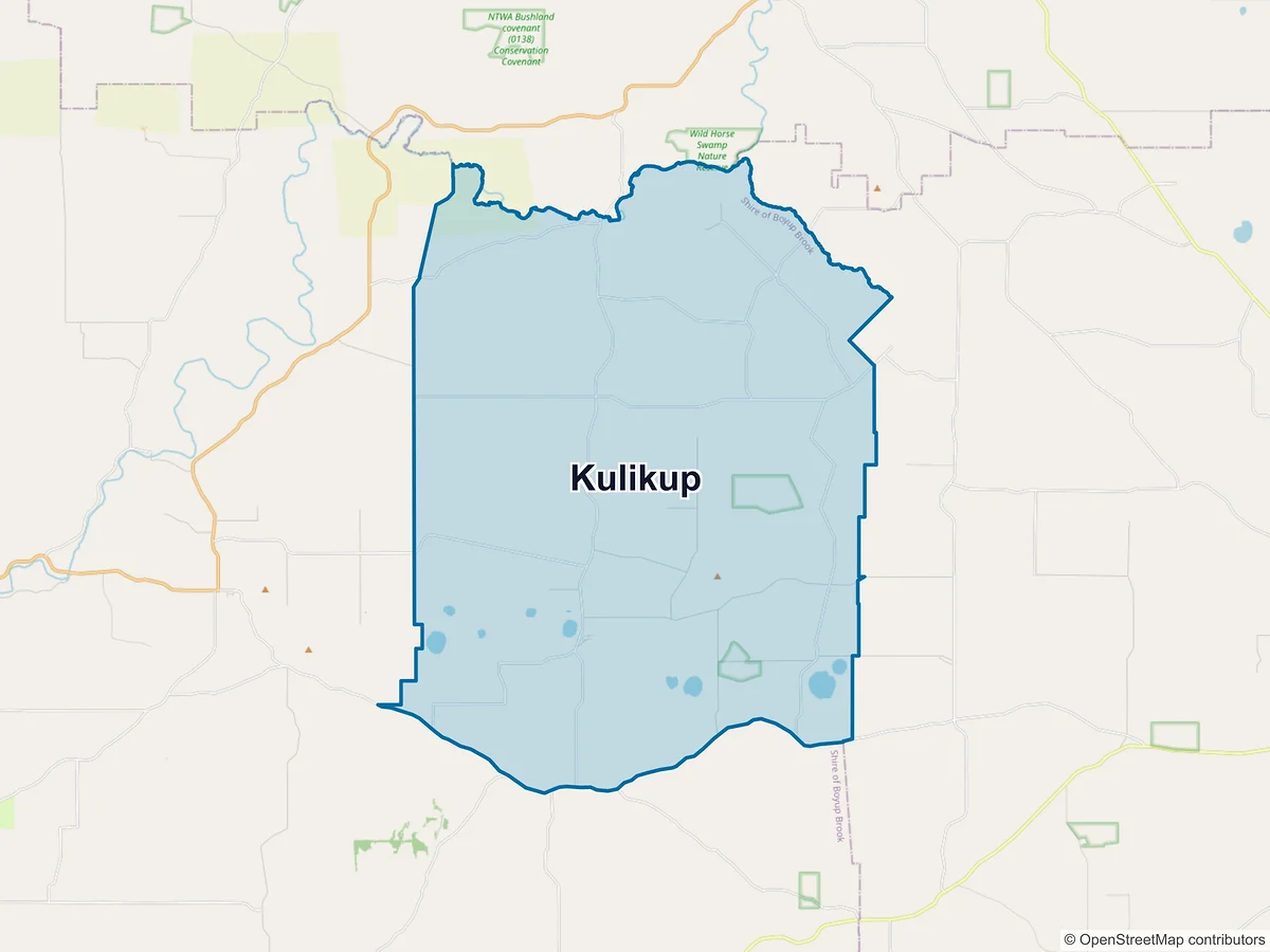 Map of Kulikup, WA, Australia