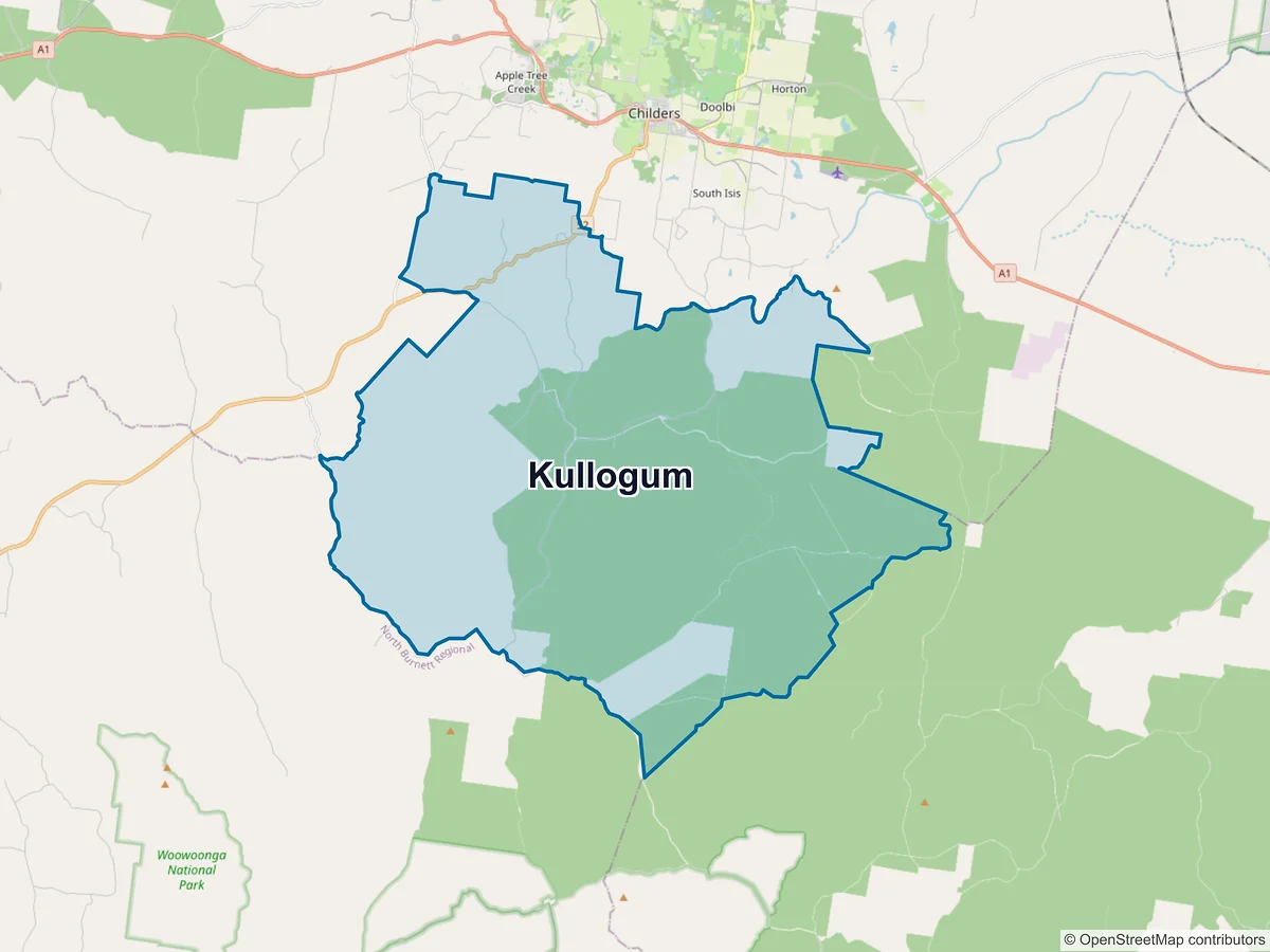 Map of Kullogum, QLD, Australia