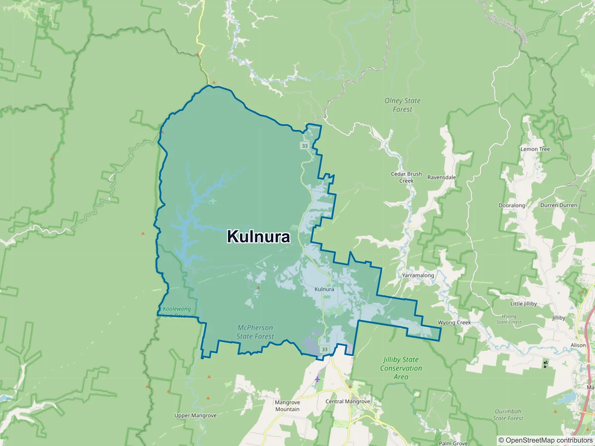 Map of Kulnura, NSW, Australia