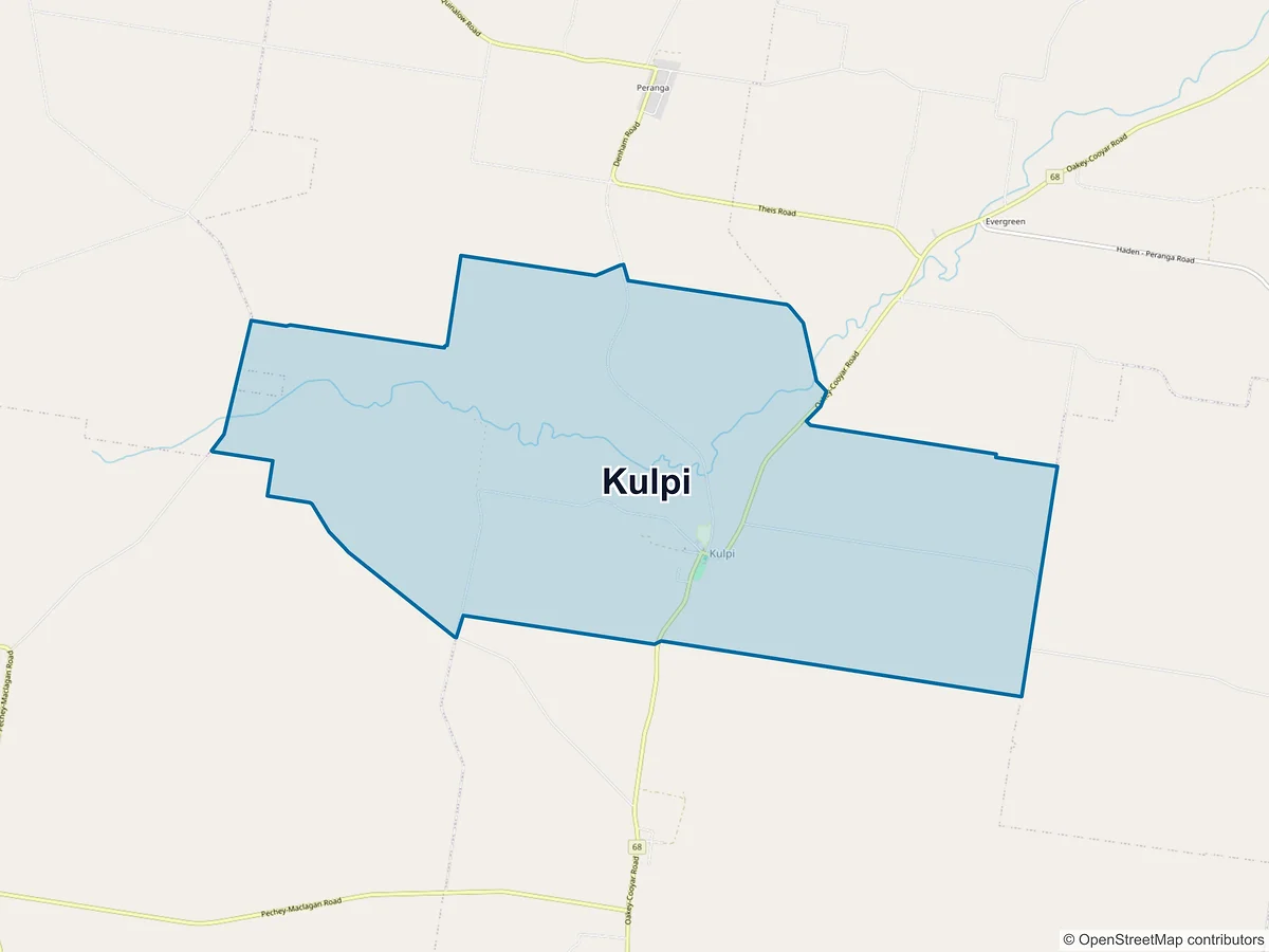 Map of Kulpi, QLD, Australia