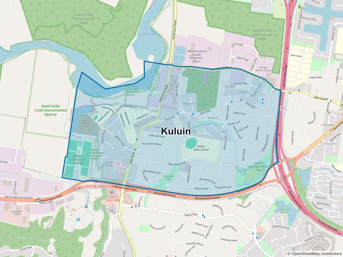 Map of Kuluin, QLD, Australia