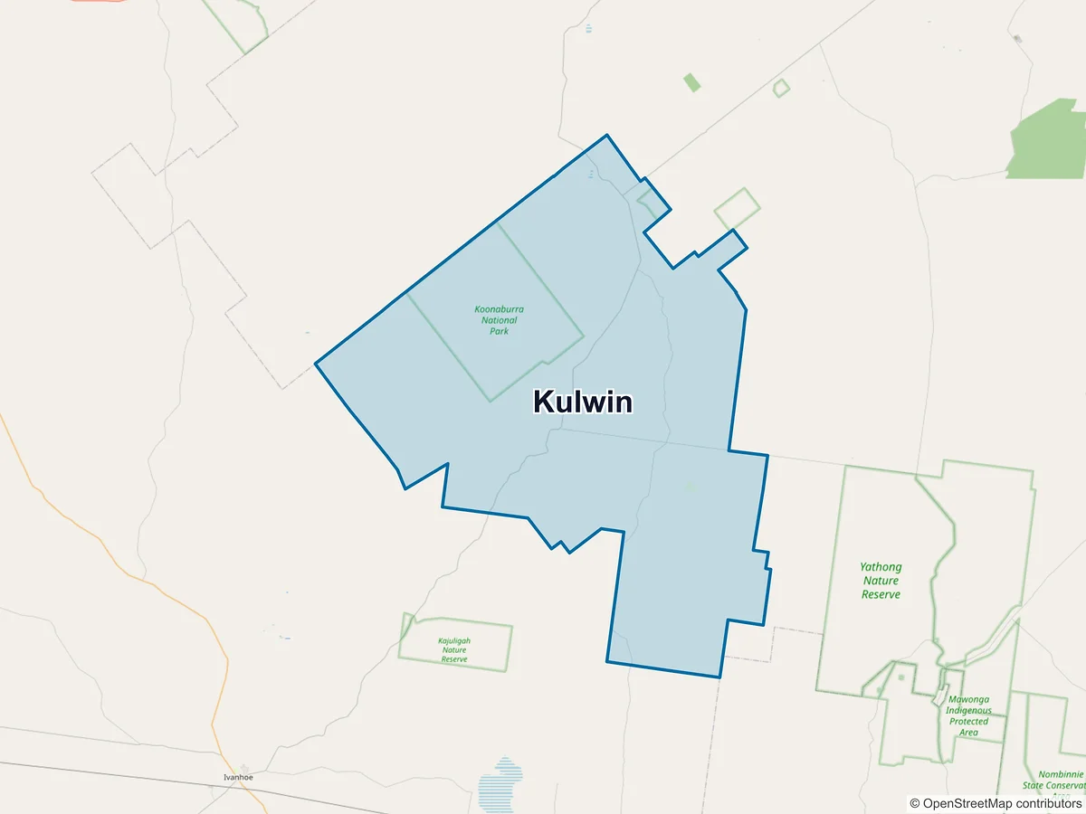 Map of Kulwin, NSW, Australia