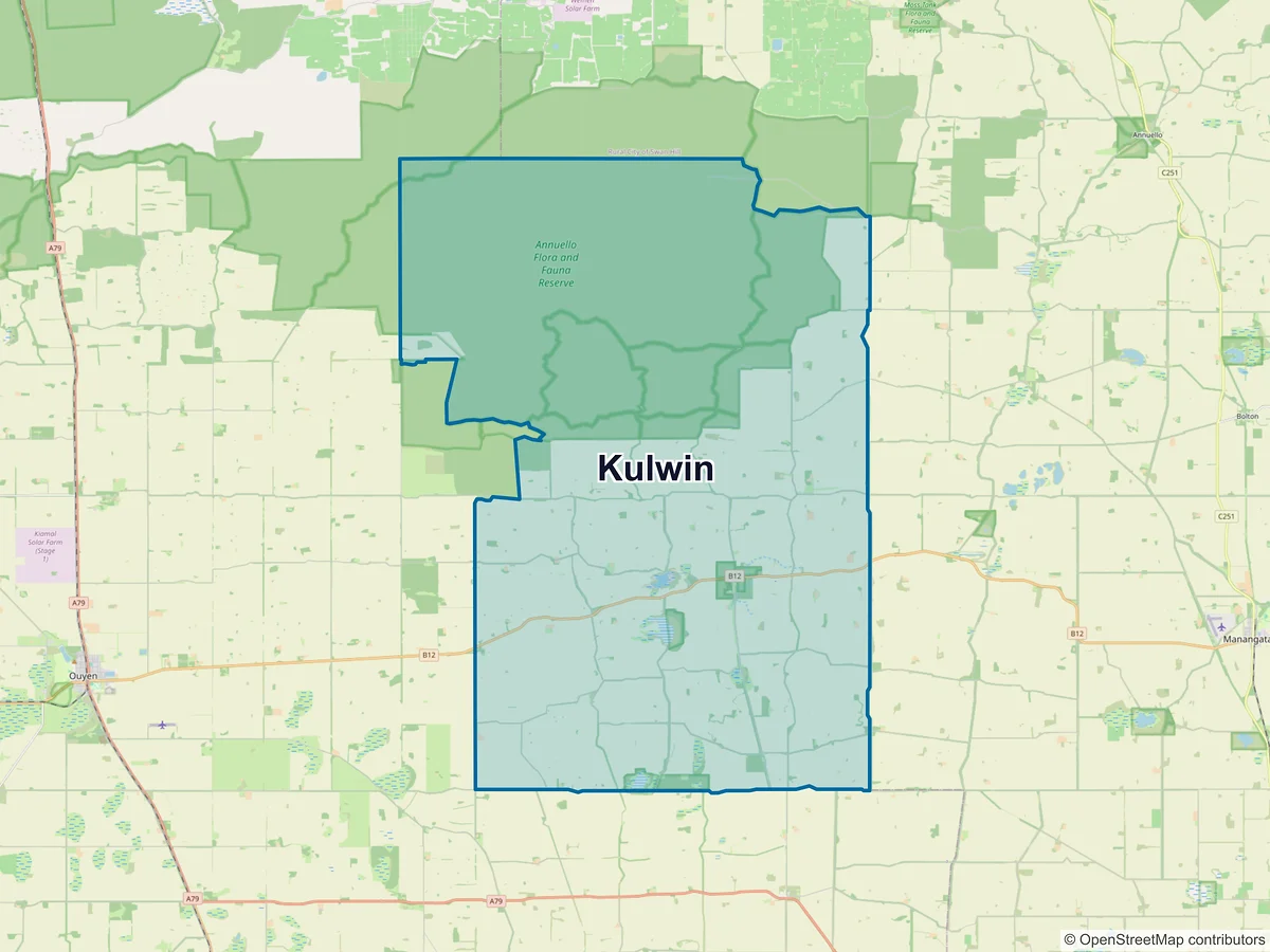 Map of Kulwin, VIC, Australia