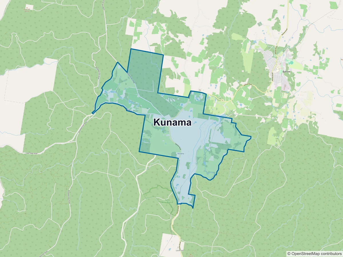 Map of Kunama, NSW, Australia