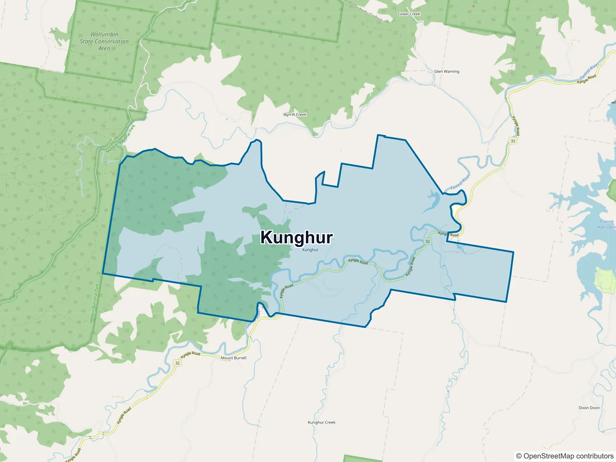Map of Kunghur, NSW, Australia