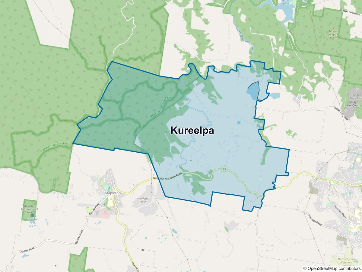 Map of Kureelpa, QLD, Australia
