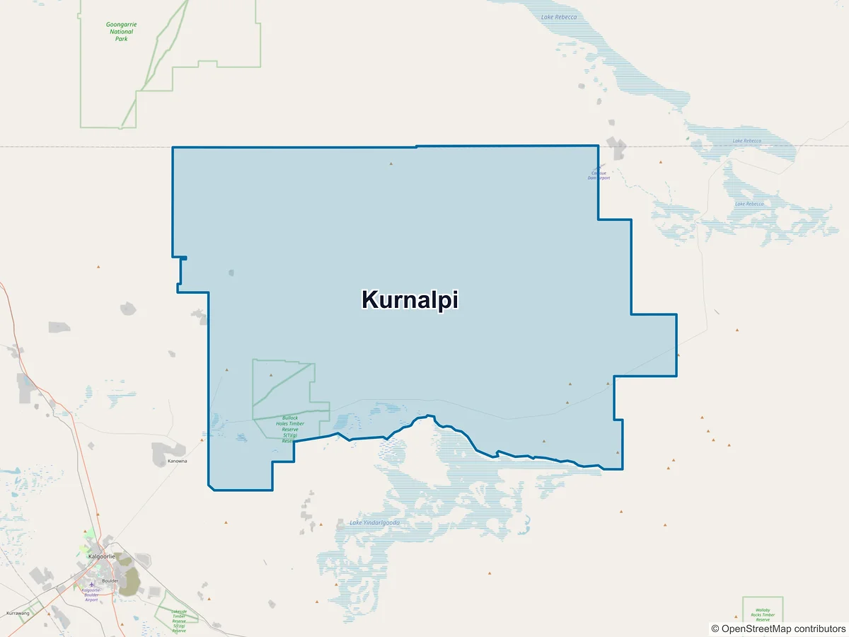 Map of Kurnalpi, WA, Australia