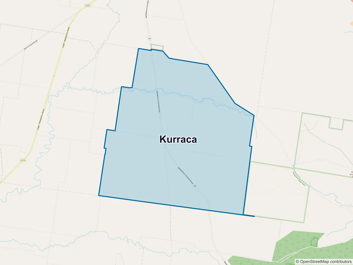 Map of Kurraca, VIC, Australia