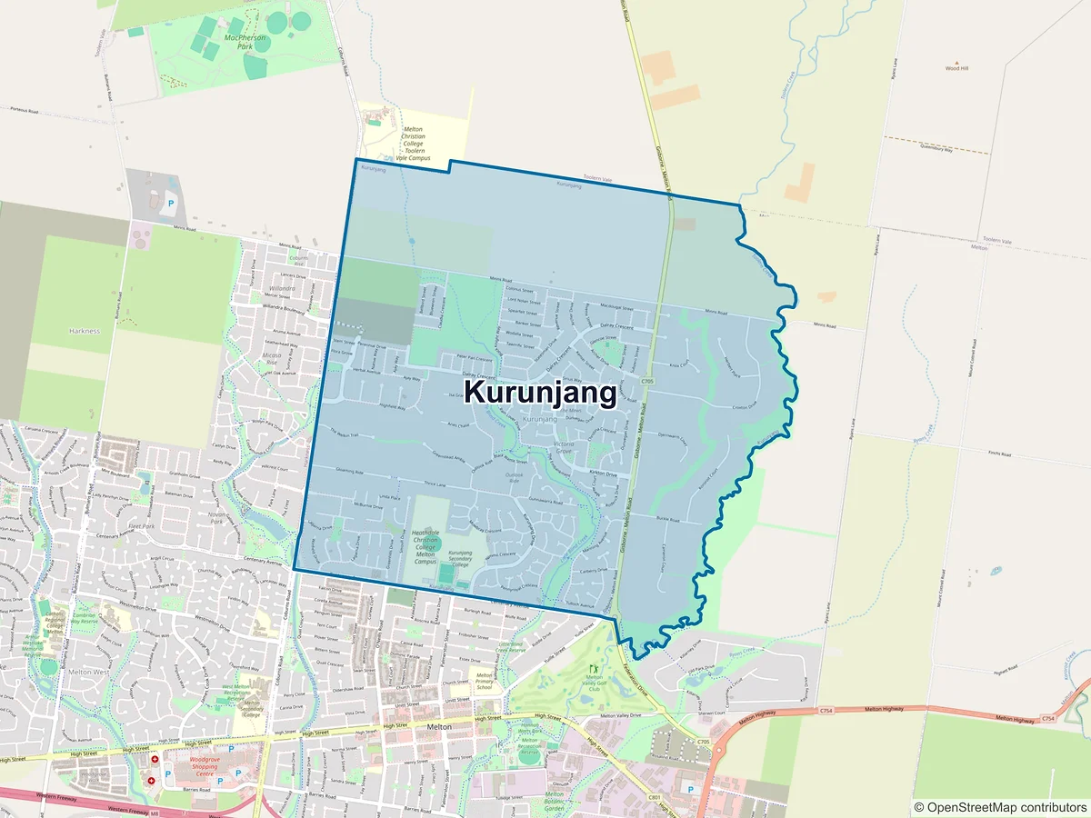 Map of Kurunjang, VIC, Australia