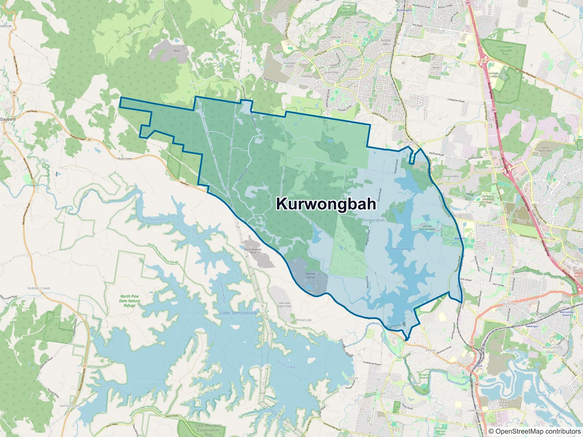 Map of Kurwongbah, QLD, Australia