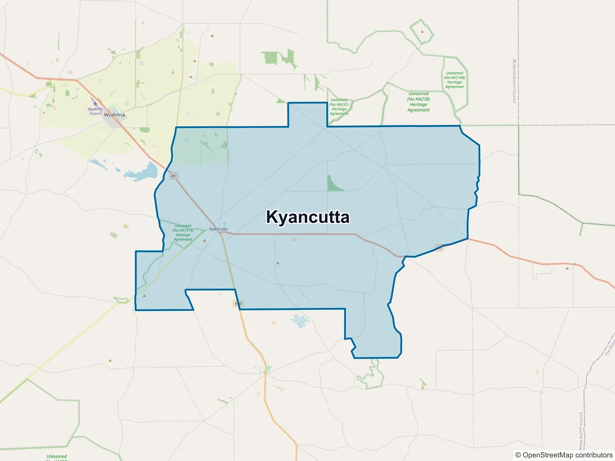 Map of Kyancutta, SA, Australia