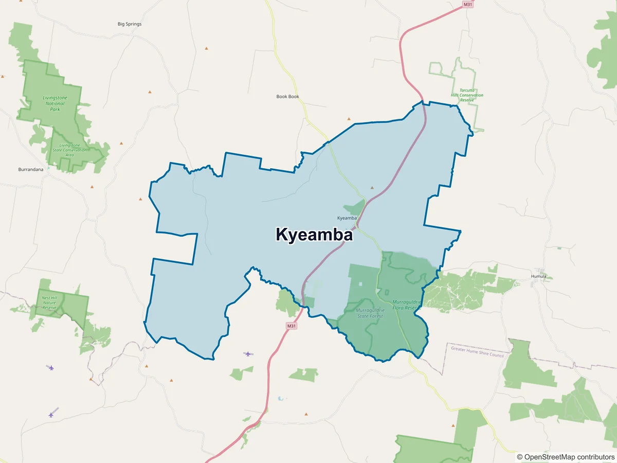 Map of Kyeamba, NSW, Australia