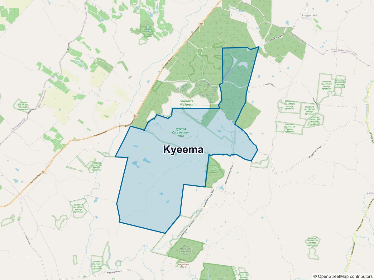 Map of Kyeema, SA, Australia