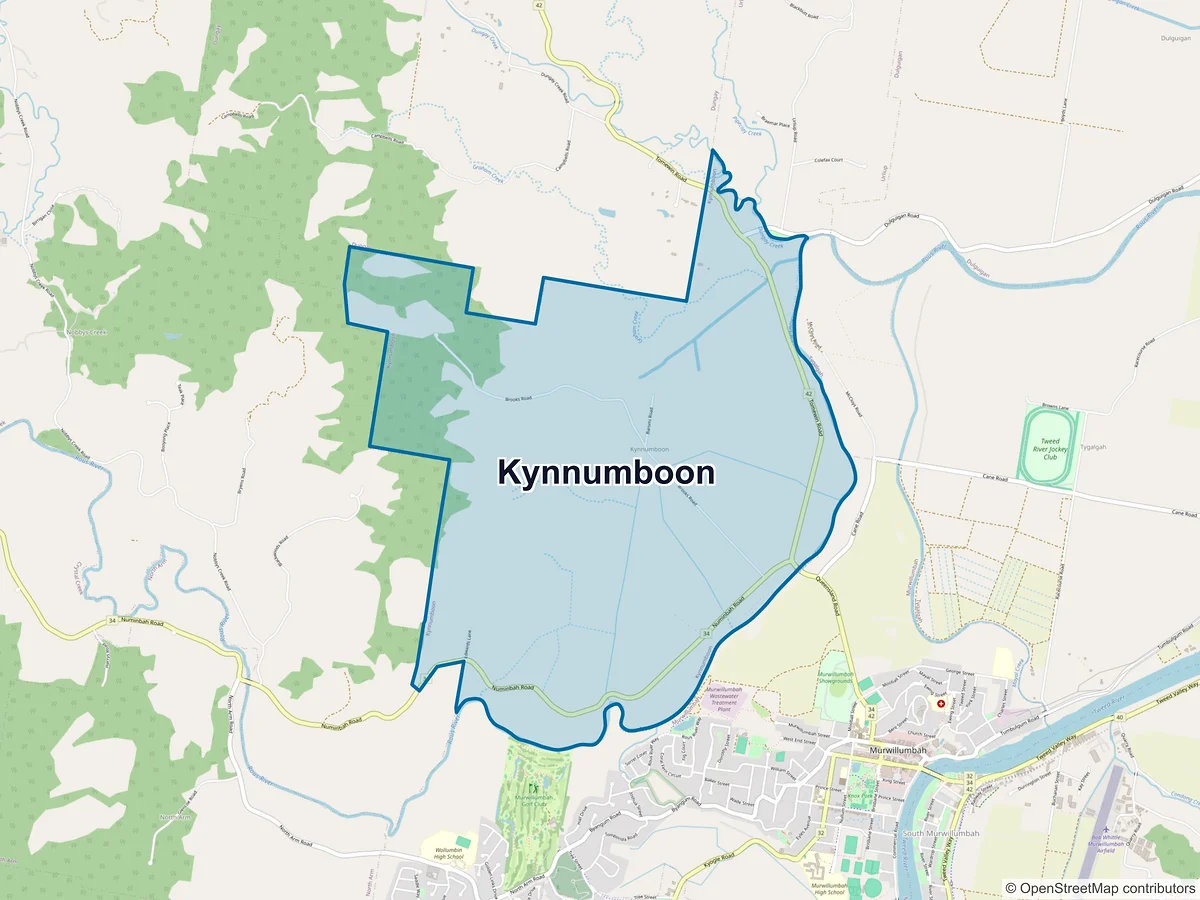Map of Kynnumboon, NSW, Australia