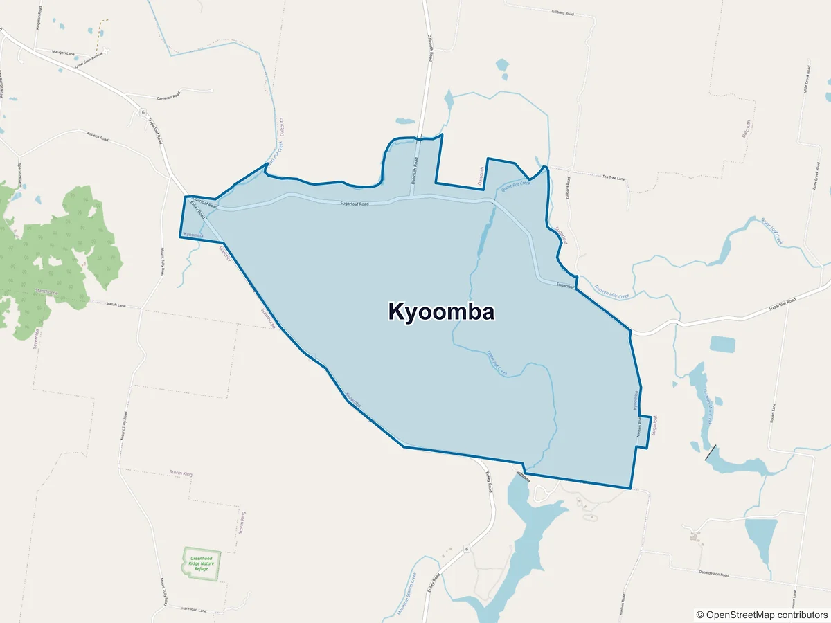 Map of Kyoomba, QLD, Australia