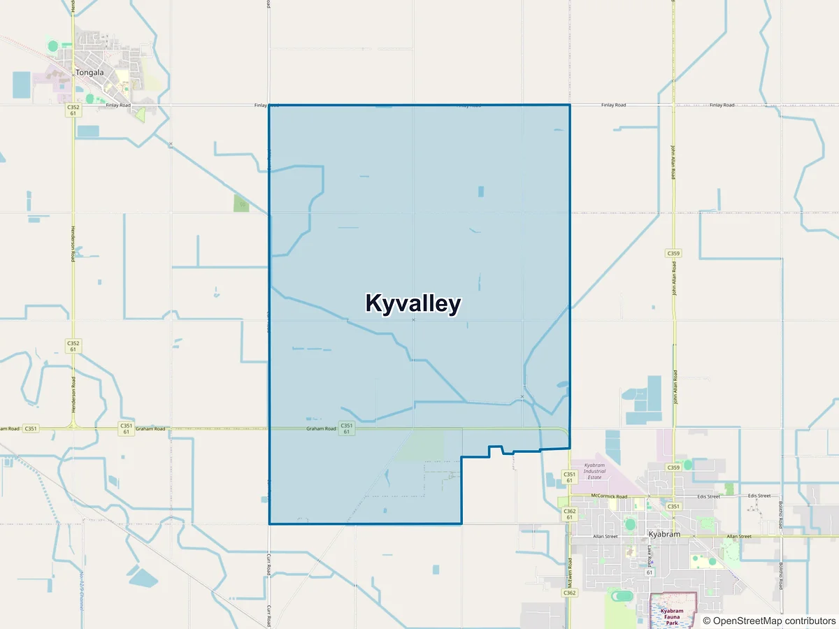 Map of Kyvalley, VIC, Australia