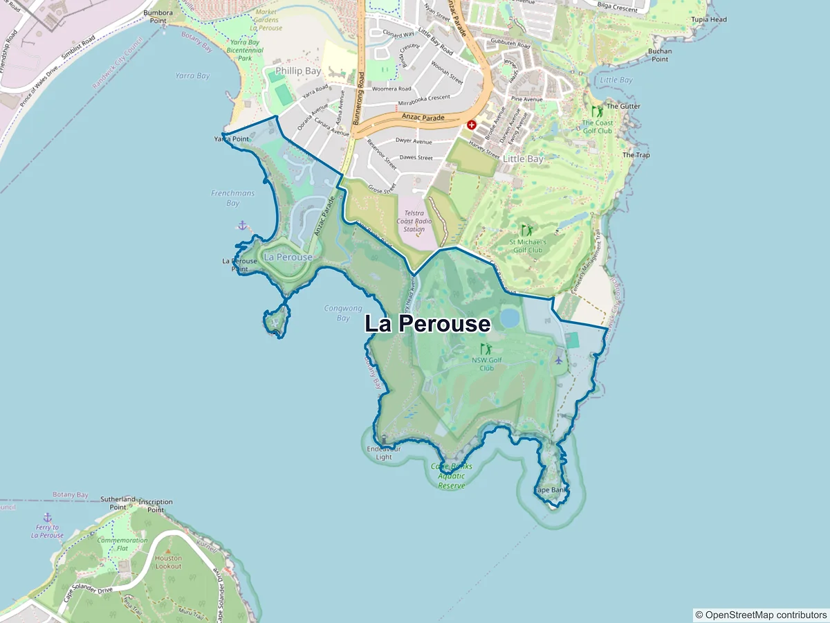 Map of La Perouse, NSW, Australia