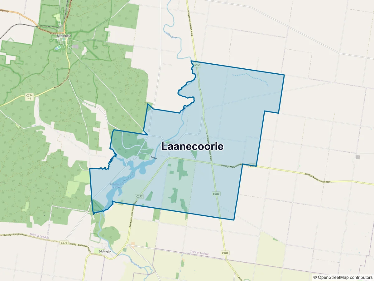 Map of Laanecoorie, VIC, Australia